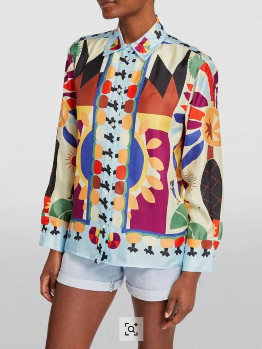 Sandro x Louis Barthélemy Silk Graphic Shirt - Picture 2 of 12